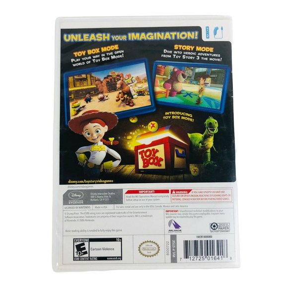 Disney Toy Story Video Game Nintendo WII Disc Manual Case Pixar Complete Works - Picture 5 of 7